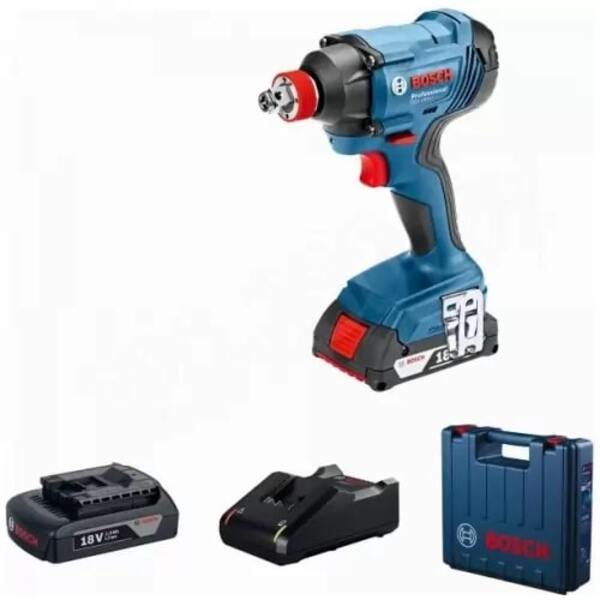 Гайковерт ударний Bosch GDX 180-Li, акумулятор, 2х18 В, 180 Нм, M6-M14, 1.1кг, кейс (06019G5223)