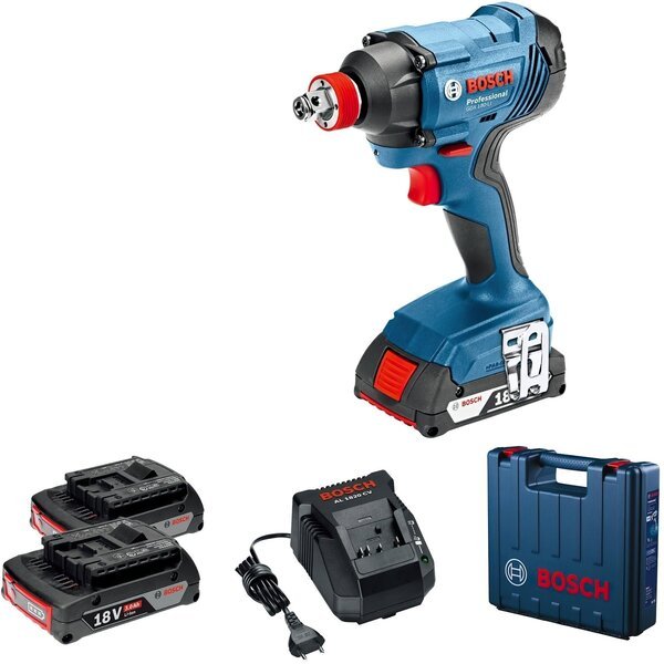 Гайковерт ударний Bosch GDX 180-Li, акумулятор, 2х18 В, 180 Нм, M6-M14, 1.1кг, кейс (06019G5223)