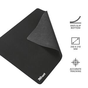 Ковер для мыши Trust Mouse Pad M Black (250*210*3 мм)