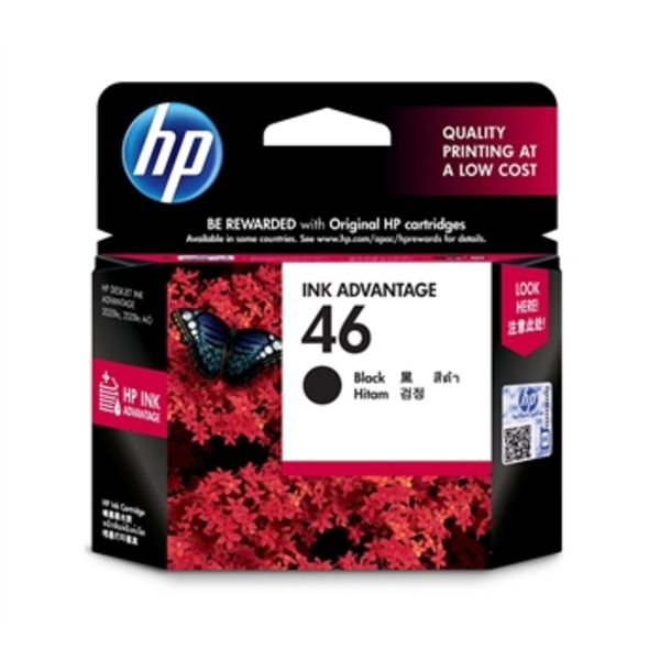Картридж струменевий HP No.46 Ultra Ink Advantage Black (CZ637AE)