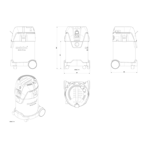 Пилосос універсальний Metabo ASA 30 L PC INOX (602015000)