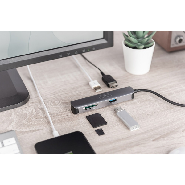 Digitus Док-станция Travel USB-C, 5 Port