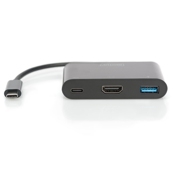 Мультипортовий адаптер Digitus DA-70855 USB Type-C HDMI Black