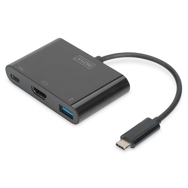 Мультипортовий адаптер Digitus DA-70855 USB Type-C HDMI Black
