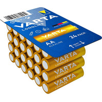 VARTA Батарейка LONGLIFE щелочная AA блистер, 24 шт.