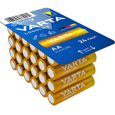 VARTA Батарейка LONGLIFE щелочная AA блистер, 24 шт.
