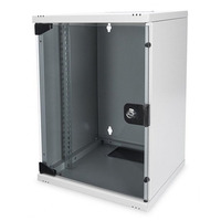 Digitus Шкаф 10" 9U 312x300, стекл.дверь, 30kg max, серый