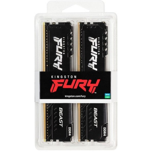 Модуль памяти DDR4 2x16GB/3200 Kingston Fury Beast Black (KF432C16BBK2/32)