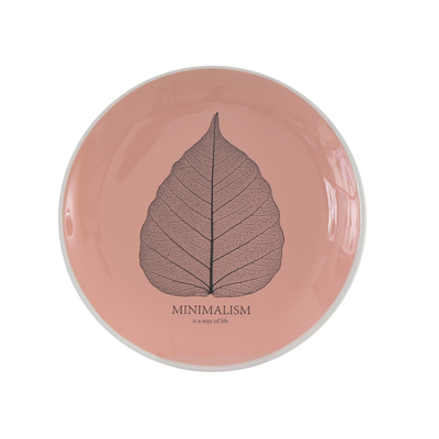 Тарілка десертна Limited Edition Minimalism HTK-008 17,5 см рожева