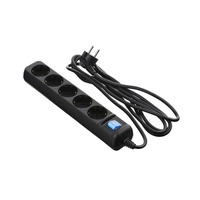 Фильтр питания 2E (2E-U05ES15M1.5BK) 5хSchuko, 1.5 м, черный