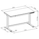 Стіл DIGITUS Electric Height Adjustable, 72-121см, 3хUSB, білий