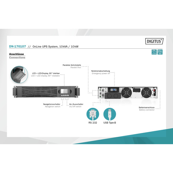 Джерело безперебійного живлення Digitus DN-170107