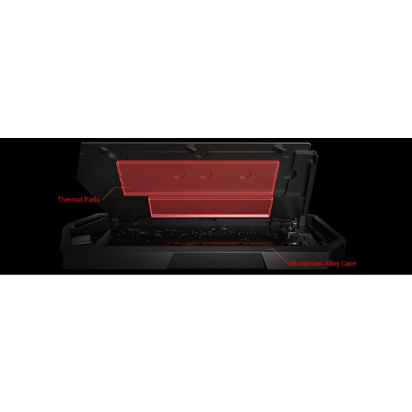 Корпус для SSD ASUS M.2 PCIe NVMe STRIX ARION ESD-S1C/BLK/G/AS USB 3.2 Gen2 Type-C (90DD02H0-M09000)