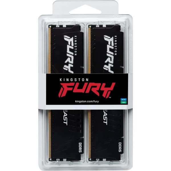 Модуль памяти DDR5 2x16GB/5600 Kingston Fury Beast Black (KF556C36BBEK2-32)