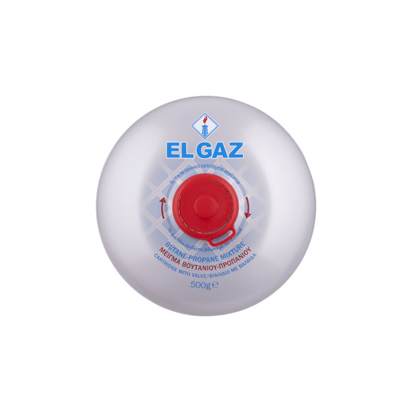 Балон-картридж газовий EL GAZ ELG-800, бутан 500 г, для газових пальників, з двошаровим клапаном, одноразовий (104ELG-800)