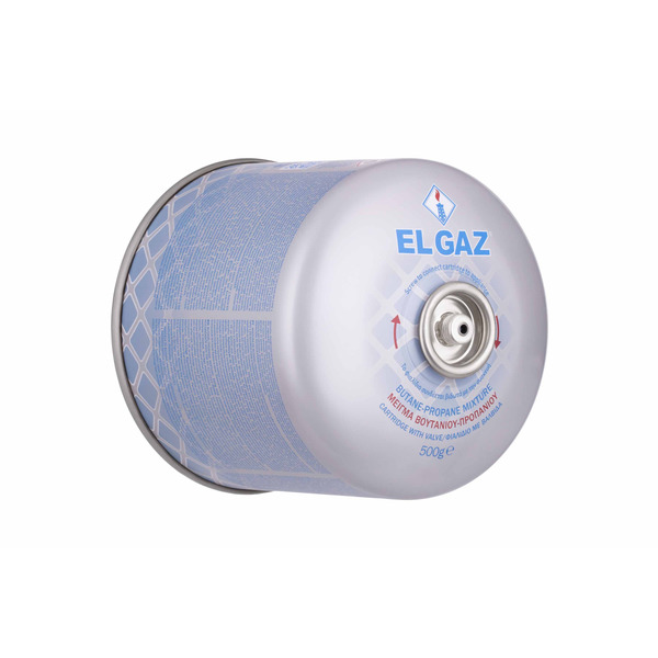 Балон-картридж газовий EL GAZ ELG-800, бутан 500 г, для газових пальників, з двошаровим клапаном, одноразовий (104ELG-800)