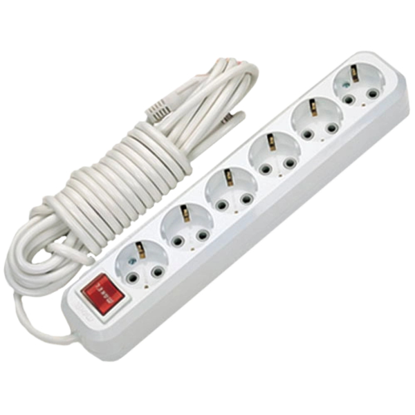 Подовжувач 6х5м із заземленням та вимикачем