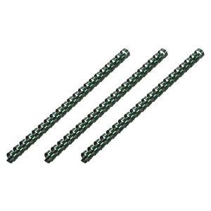 Пластикові пружини для біндера 2E, 22мм, темно-зелені, 50шт.