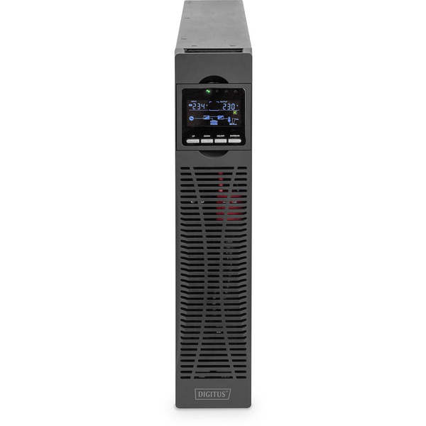 ДБЖ DIGITUS OnLine, 1000VA/1000W, LCD, 8xC13, RJ45, RS232, USB, Rack/Tower