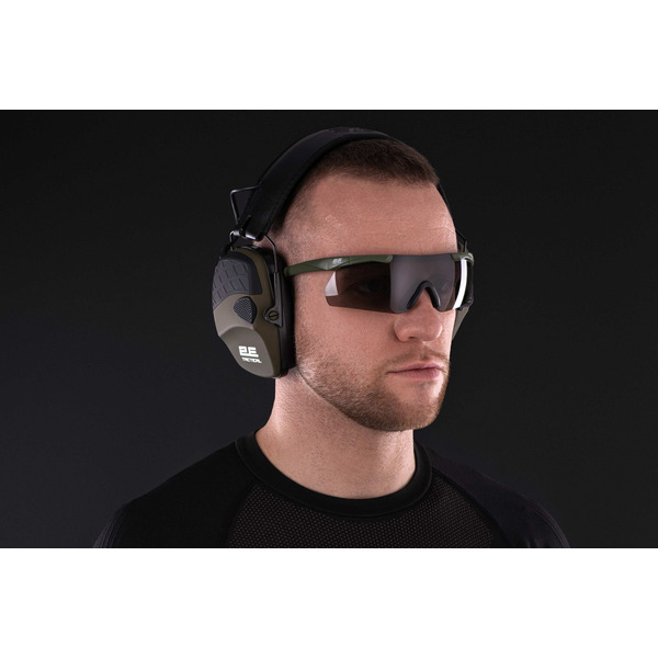 Тактичні захисні навушники 2E Pulse Pro Army Green NRR 22 dB, активні (2E-TPE026ARGN)