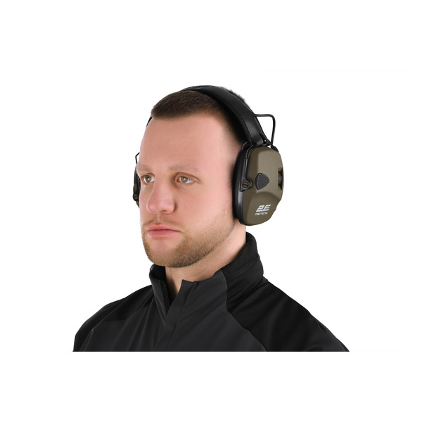 Тактичні захисні навушники 2E Pulse Pro Army Green NRR 22 dB, активні (2E-TPE026ARGN)