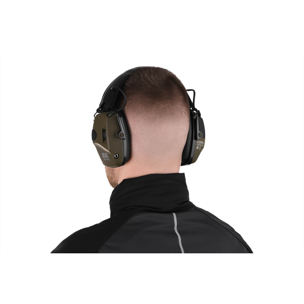 Тактичні захисні навушники 2E Pulse Pro Army Green NRR 22 dB, активні (2E-TPE026ARGN)