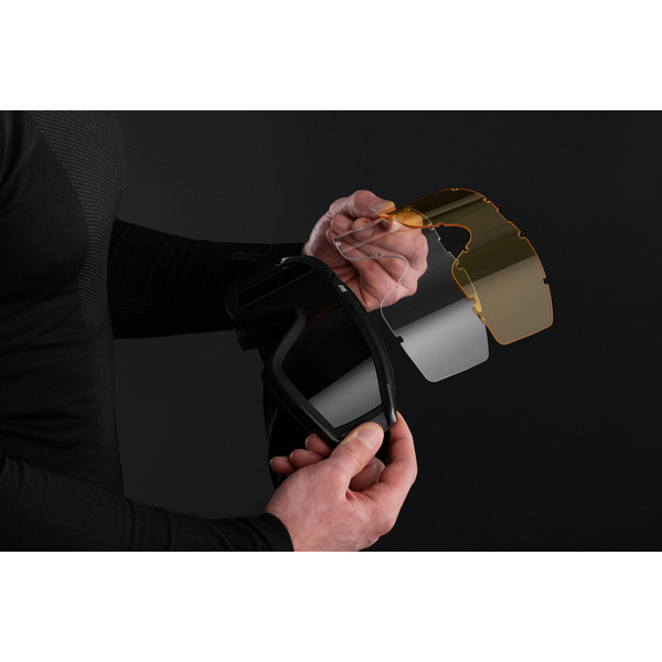 Маска тактична, захисна 2E Hawk WS Black Anti-fog, 3-х шаровий ущільнювач, сумка, 3 лінзи (2E-TGGWS-BK)