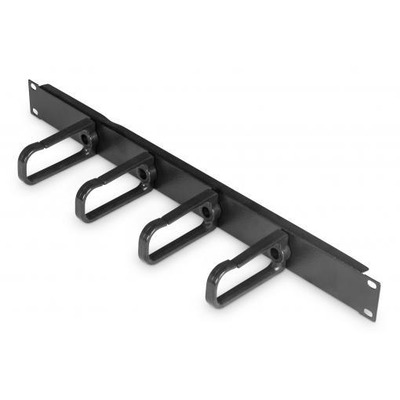 Digitus Кабельный организатор 19" 1U, 4xRings 44x97mm, RAL 9005