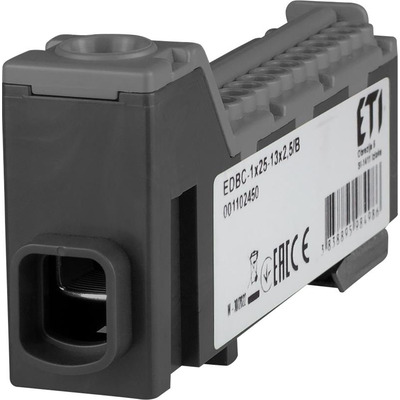 ETI Блок распределительный EDBC-1x25-13x2,5/B 63A, 1000V AC/1500V DC