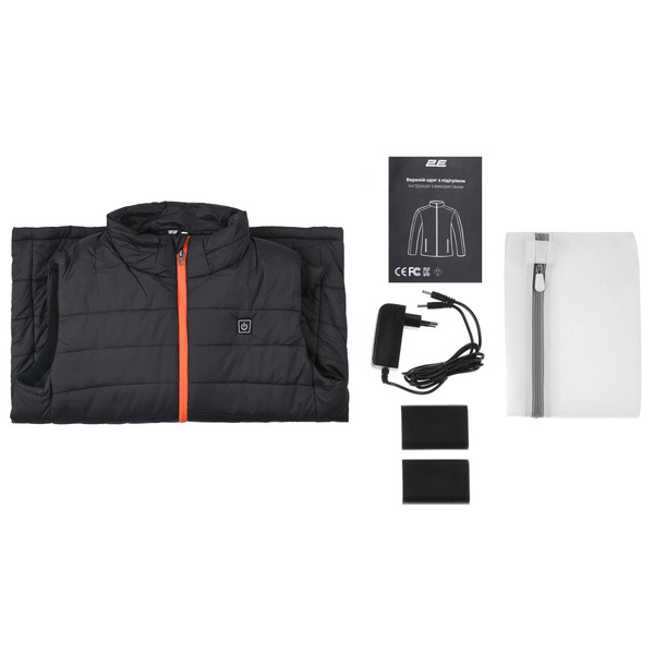 2E Tactical Жилет с подогревом Heat Power Plus Black с капюшоном размер L