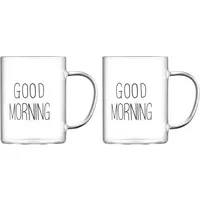 ARDESTO Набор чашек с ручками Good Morning, 420 мл, 2 шт, боросиликатное стекло