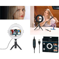 HAMA Штатив со светодиодным кольцом SpotLight Smart 80 V2 BT Black