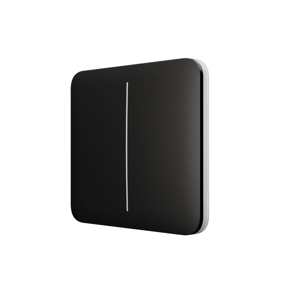 Кнопка для двоклавішного вимикача Ajax SoloButton 2-gang for LightSwitch, Jeweler, чорний (000029797)