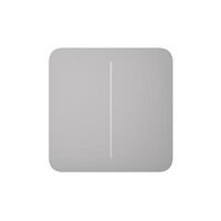 Кнопка для двоклавішного вимикача Ajax SoloButton 2-gang for LightSwitch, Jeweler, fog (000029814)