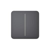 Кнопка для двоклавішного вимикача Ajax SoloButton 2-gang для LightSwitch, Jeweler, graphite (000029820)