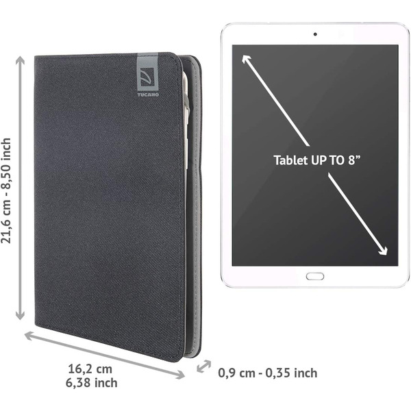 Tucano Чохол Vento Universal для планшетов 7-8", чорний