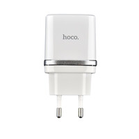 Мережевий Зарядний Пристрій Hoco C12Q, QC 3.0, PD 18W, Cable Micro, White
