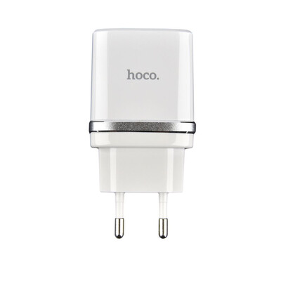 Мережевий Зарядний Пристрій Hoco C12Q, QC 3.0, PD 18W, Cable Micro, White