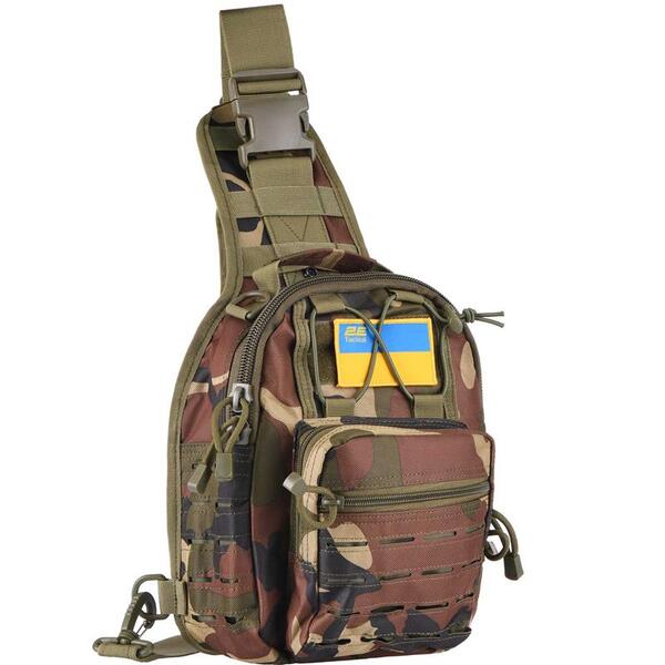 Сумка Слінг Laser Cut 2.5л, 2Е, темний камуфляж (2E-MILSLIBAG-Y09L-WC)