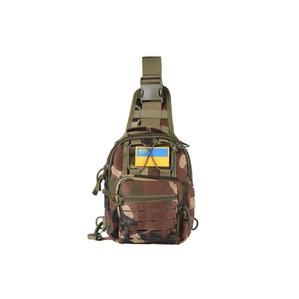 Сумка Слінг Laser Cut 2.5л, 2Е, темний камуфляж (2E-MILSLIBAG-Y09L-WC)