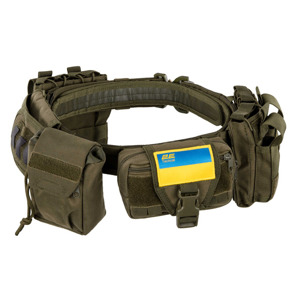 2E Tactical Тактический ремень с 5-ю подсумками, зелёный