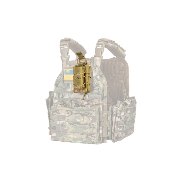 Тактичний подвійний чохол, 2Е, камуфляж. (2E-MILTACDPOUCH-Y-CC)