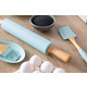 ARDESTO Скалка для теста Tasty baking, голубой, 43,5 см, силикон, дерево.