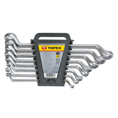 Topex 35D856 Набiр ключiв накидних вигнутих, 6-22 мм, 8 шт.