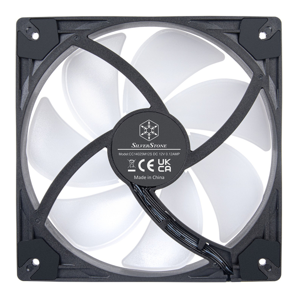 SilverStone Корпусный вентилятор Vista VS140B ARGB, 140mm, 1600rpm, 4pin PWM, 4-1 pin ARGB (5V LED), 30.8dBa