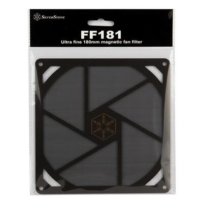Пылевой магнитный фильтр для корпусного вентилятора SilverStone FF181B, 180mm, Black