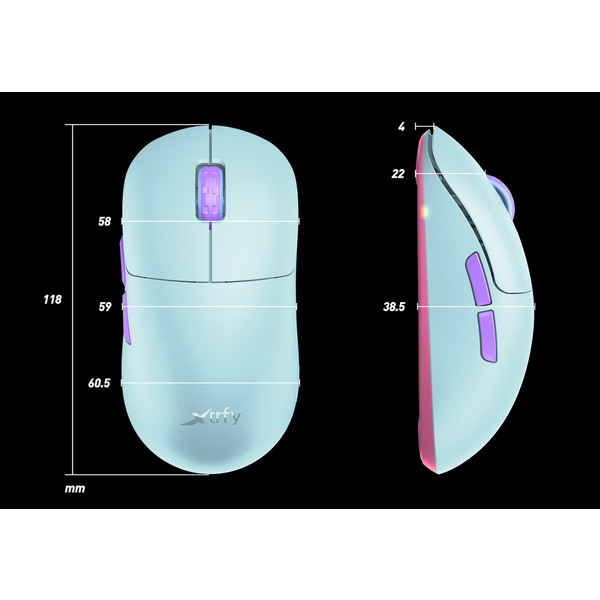 Cherry Xtrfy Мышь M8 WIRELESS Frosty Mint