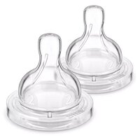Соска Philips Avent силіконова Анти-колік, 1 міс+., 2 шт, повільний потік