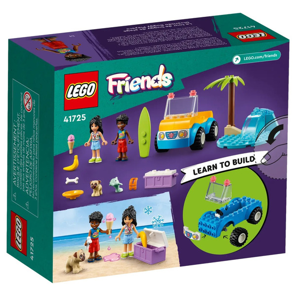 Блоковий конструктор LEGO Friends Розваги на пляжному кабріолеті (41725)