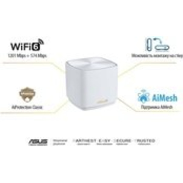 Маршрутизатор ASUS Router ZenWiFi XD4 1PK PLUS white (90IG07M0-MO3C00)